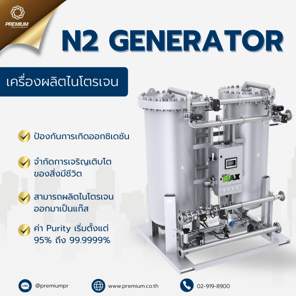 N2 Generator คือ เครื่องผลิตไนโตรเจน (N2)